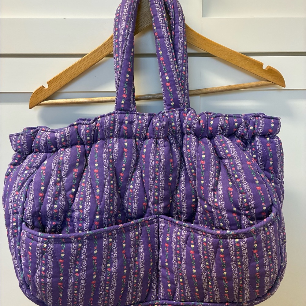 Purple Quilted Women's Sewing/Craft Bag